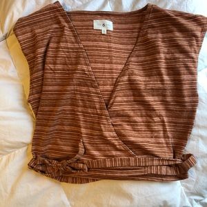 Lou & Grey cropped tie/wrap top